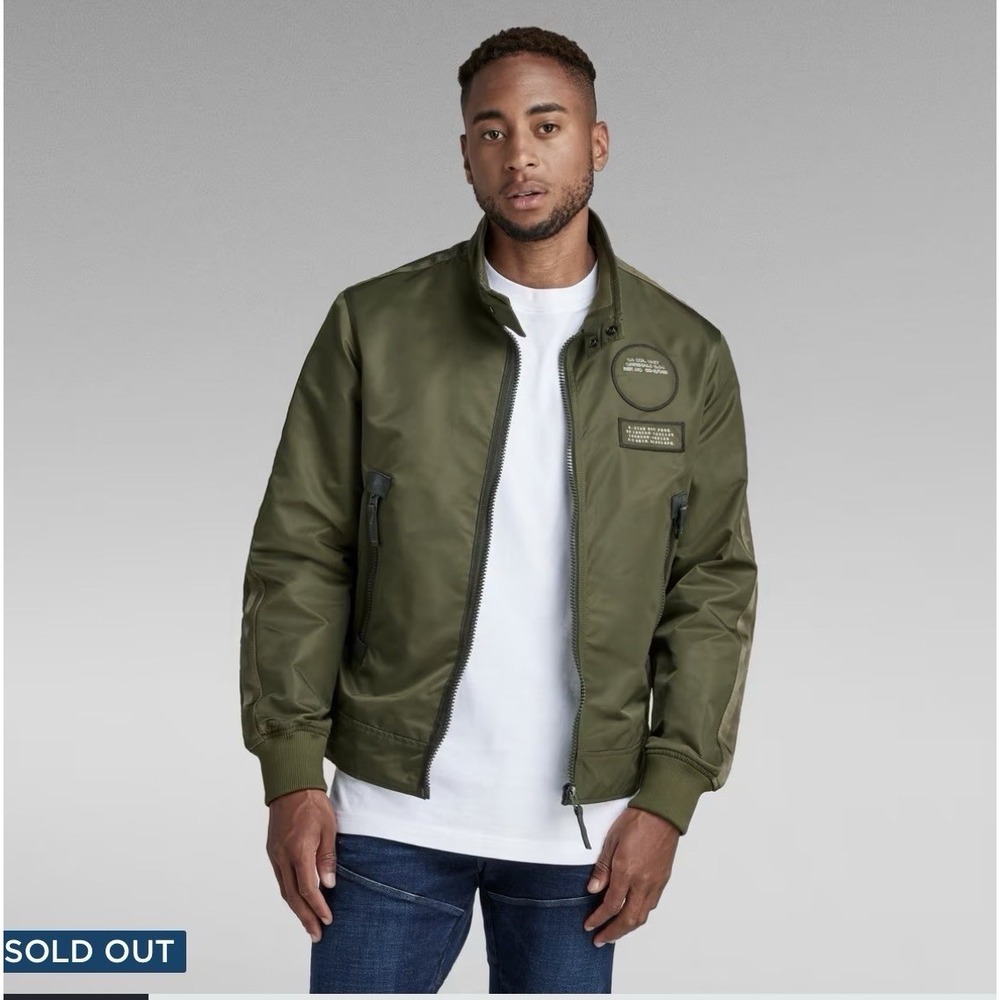 G-Star Raw Harringtons Military Bomber Jacket Men's Medium Flight EUC